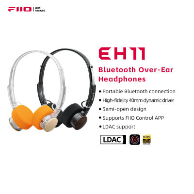 Audífonos Bluetooth FIIO EH11 Supraaurales, Bajos Potentes y Audio de Alta Resolución LDAC, Diseño Retro Ligero, Batería de 30H, Conexión Dual y A