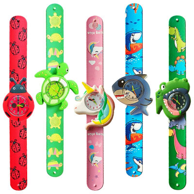Reloj con correa estampada para niños de 1 a 12 años, regalo de cumpleaños para niños, tiempo de estudio para bebés, juguete para niñas y niños, reloj con batería gratis