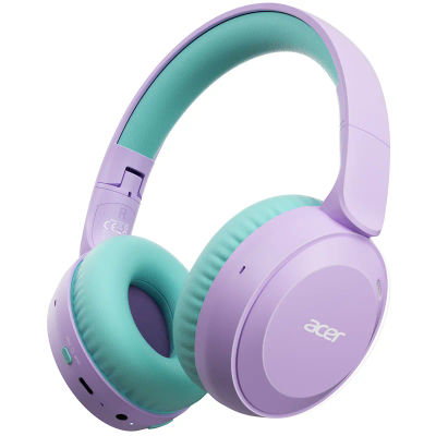 Auriculares Acer para Niños con Bluetooth 6.0, Volumen Limitado a 85/94dB, Auriculares Inalámbricos Ligeros para Niños Pequeños con Micrófono Incorporado