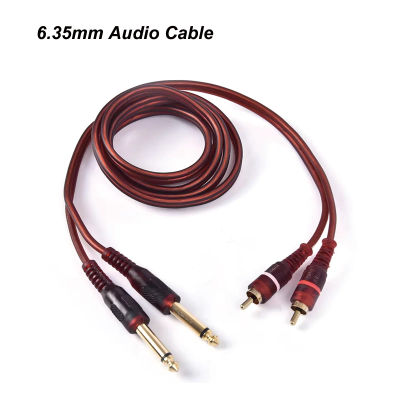 Cable de audio Miwayer Pro Studio - RCA dual de 5/10/16/32 pies a 1/4" TRS OFC equilibrado chapado en oro blindado para altavoz amplificador de guitarra