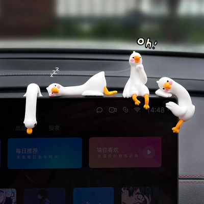 Decoración de Resina con Forma de Animal de Dibujos Animados para Escritorio, Tablero de Coche, Monitor de TV, Idea de Regalo, Linda Figura de Pato 3D, Mini Adorno de Pato de Resina, Juguetón