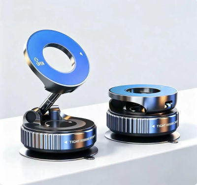 Soporte Magnético Plegable para Teléfono de Coche con Rotación de 360 Grados ° Soporte Magnético Giratorio con Ventosa para Teléfono, para Navegación en el Tablero del Automóvil