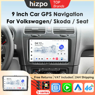 Hizpo 9 "Monitor CarPlay para VW Volkswagen Golf Passat B6 B7 Skoda Seat Octavia Polo Tiguan sistemas inteligentes de coche GPS 8G 128G