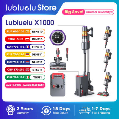 Aspiradora Inalámbrica Lubluelu de 400W y 52KPA, Electrodoméstico de Mano con Función de Aromaterapia y Pantalla LED para Pisos, Alfombras y Pelo de Mascotas