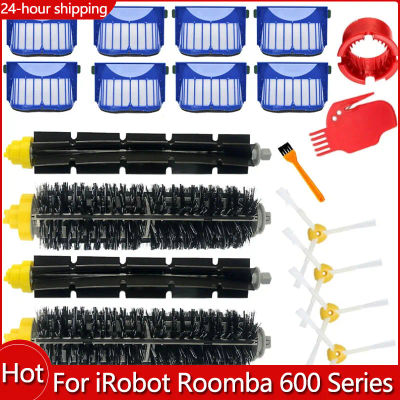 Kit de piezas de repuesto para iRobot Roomba 600 Series 610 620 625 630 650 660 cepillo de cerdas para batidor de vacío + filtro Aero Vac + cepillo lateral