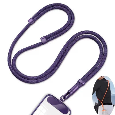 Correa ajustable para teléfono móvil, cordón cruzado para teléfono, cuerda para el cuello con parche para iPhone, correa de cordón colgante para teléfono móvil