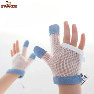 Guantes de protección para manos para bebés y niños, traje inofensivo para evitar que el bebé de los dedos, ayuda a dejar de chupar las uñas, 1 par
