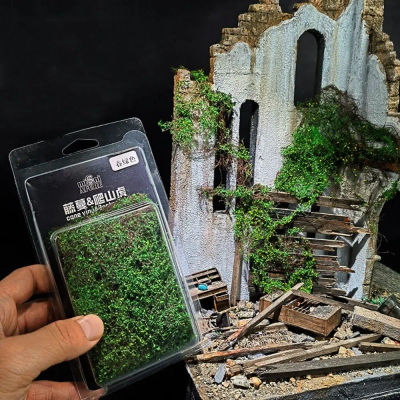 Simulación de vegetación de vid, enredaderas en miniatura, planta verde, 1:35-1:100, materiales de escena de vid, paisaje ferroviario realista