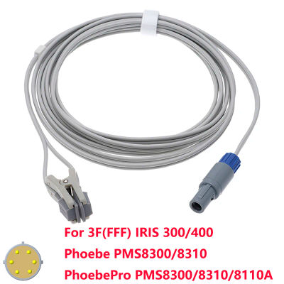 Compatible con monitor médico 3F(FFF) IRIS 300/400 Phoebe PMS8300/8310 PhoebePro PMS8300/8310/8110A, cable de oxímetro con sensor Spo2 de 3 m.