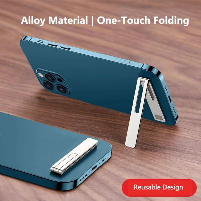 Soporte Magnético Ultrafino Plegable para Teléfono Móvil, Soporte de Escritorio de Aleación Metálica, Soporte Universal para Teléfono Celular