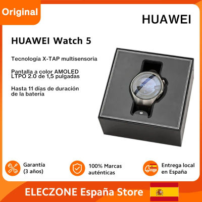 Original HUAWEI Watch 5 46 mm Smartwatch 1,5 pulgadas LTPO 2.0 Pantalla a Color AMOLED Salud MOT hasta 11 días de duración de la batería Tecnología de X-TAP multidensión