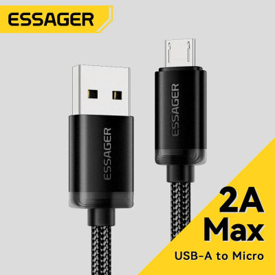 Cable Micro USB Essager, Cable de datos de carga rápida para Xiaomi Realme Huawei OPPO Samsung, Cable cargador de teléfono móvil, Micro Cable USB