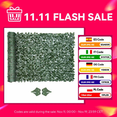 Outsunny Seto Artificial en Rollo 3x1m para Balcón Valla Barandilla Valla de Privacidad Planta Decorativa PE