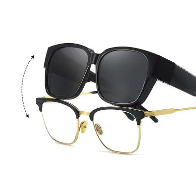 Nuevas gafas de sol polarizadas de moda, gafas graduadas para miopía, gafas portátiles para hombres y mujeres, gafas de conducción de pesca Vintage