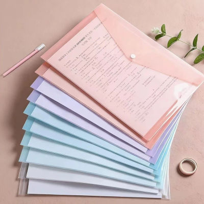 5-50 carpetas de archivos de plástico transparente A4, bolsas de almacenamiento de documentos de PP impermeables, para papeles de exámenes de estudiantes y organización de oficinas