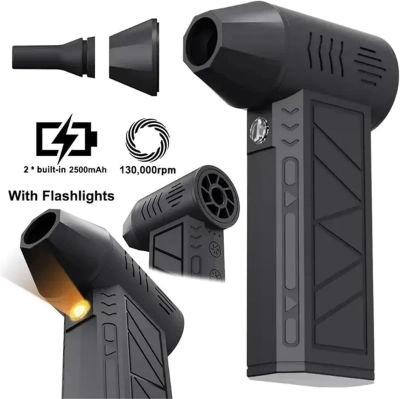 Mini Soplador de Aire X6 de 130,000 RPM, Potente Aspiradora de Polvo, Ventilador de Viento Fuerte, Soplador Turbo Jet para Auto/Computadora Tipo-C