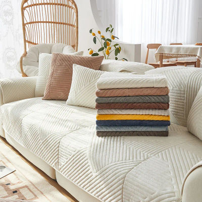 Funda de sofá de terciopelo de cristal, alfombrilla para perros y niños, Protector de muebles para sillón, fundas de sofá modernas antideslizantes para sala de estar