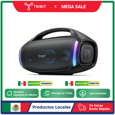 Altavoz Bluetooth TRIBIT StormBox Blast 2, potencia de 200 W con subwoofer, altavoz de fiesta IP67 para exteriores, tiempo de reproducción de 30 horas, LED, entrada de micrófono