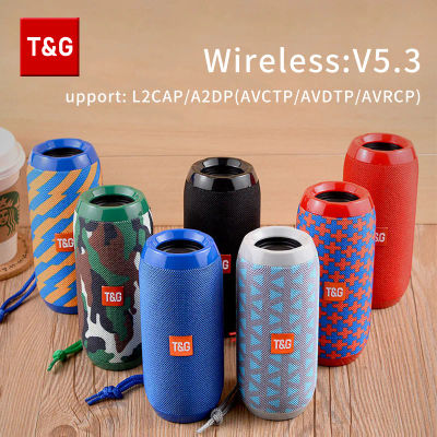 Altavoz Bluetooth T & G TG117, caja de sonido portátil TWS, altavoz resistente al agua, altavoces envolventes estéreo para exteriores, compatible con Radio FM TF