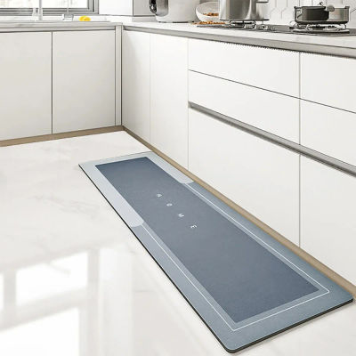 Alfombra de cocina súper absorbente, almohadilla de terciopelo de cristal, alfombrilla de baño, alfombra antideslizante, alfombrillas de cocina, alfombra de tira larga de lavado limpiable