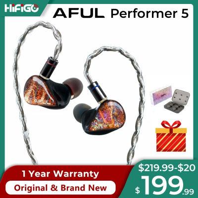 HiFiGO AFUL Performer 5 / Performer5 1DD + 4BA Monitores intrauditivos Auriculares El mejor controlador híbrido con cable Auriculares HiFi Stage Studio IEMs