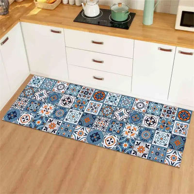 Alfombra de cocina impermeable, tapete de cocina, decoración del hogar, alfombras de cocina antideslizantes y resistentes al aceite, alfombra de vinilo para cocina, שטיח למטבח