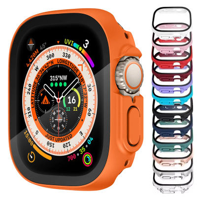 Vidrio + funda para Apple Watch Ultra2 49mm correa smartwatch PC parachoques + Protector de pantalla cubierta templada iwatch ultra 3 Accesorios