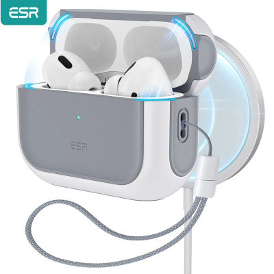 ESR para Funda AirPods Pro 2 con Cordón Compatible con Funda MagSafe Airpods Pro 2023/2022/2019 (USB-C/Cable Lightning)
