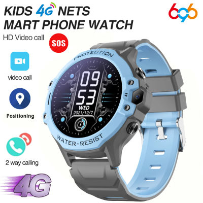 Niños 4G Video llamada Chat relojes inteligentes estudiante 1,28 "impermeable WIFI LBS ubicación 700Mah batería calculadora niños Smartwatch