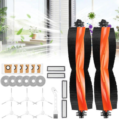 Juego de 25 piezas de repuesto para robot aspirador, compatible con Xiaomi X20+ X10 Plus X20 Plus Dream L10s Ultra Gen 2 L10s Pro Ultra, accesorios de repuesto para máquina barredora de suelos