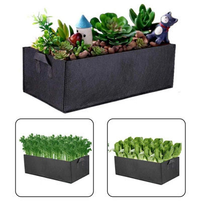 Cubo de cultivo de fieltro cuadrado para jardín, bolsa de crecimiento de plantas, bolsa de cultivo de fieltro no tejida multifuncional para plantas vegetales
