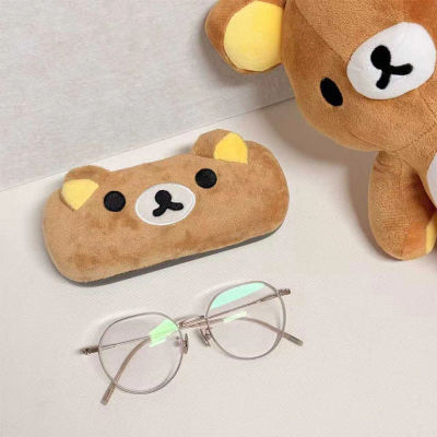 Estuche para gafas de peluche de oso, estuche para gafas de sol de dibujos animados de Anime, organizador, caja bonita para gafas Kawaii, estuches para gafas