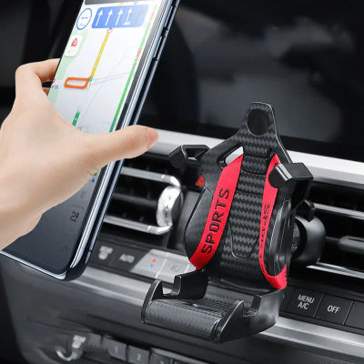 Soporte para teléfono de coche con diseño de asiento de carreras, soporte con ventosa para teléfono inteligente, soporte para móvil en coche para iphonesamsung mi