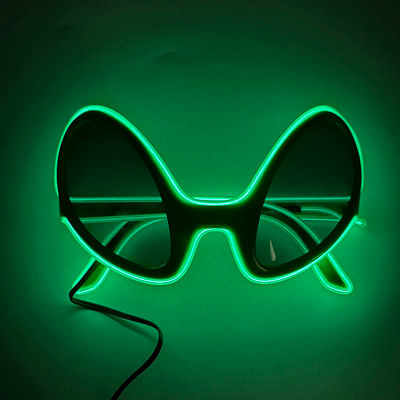 Gafas de sol luminosas LED para Halloween, lentes luminosas para Cosplay, Alien, suministros para fiesta de cumpleaños, accesorios de neón