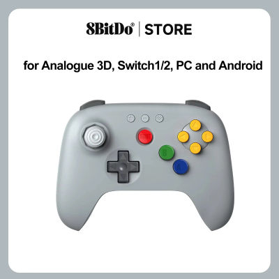 Controlador Bluetooth 8BitDo 64 con Joysticks de Efecto Hall para 3D Analógico, Nintendo Switch, Switch 2, Windows y Android, PC