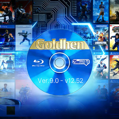 GoldHEN para PS4 Jailbreak Disc V12.52 Edición de coleccionista CD Herramienta de arranque de 1 clic compatible con cargador de respaldo de elaboración casera FW 9,0-13,52