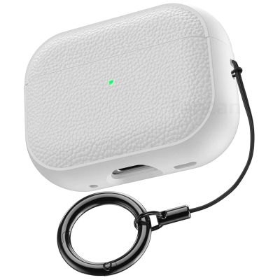 Funda de cuero de lujo con patrón para Airpods Pro 3 2025, funda protectora con hebilla de Metal a prueba de golpes para AirPods Pro 2/Pro 3/4