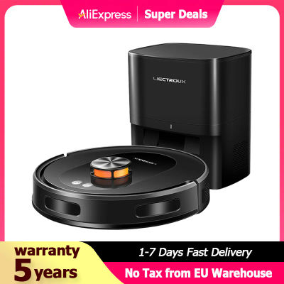 Robot Aspirador y Mopa LDS Liectroux T9, limpieza húmeda y seca smart home, con estación de autovaciado, mapas multinivel, fuerte succión 6.5KPa, carpet boost, cepillos anti-enredo, Wi-Fi Dual-Band