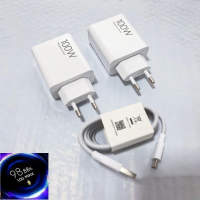 Cargador Rápido Turbo Xiaomi 100W EU con Adaptador de Corriente y Cable Tipo C de 6A para Mi 17 15 14 13 12 Pro Ultra Lite K80 70Pro K90 Pro Max Ultra
