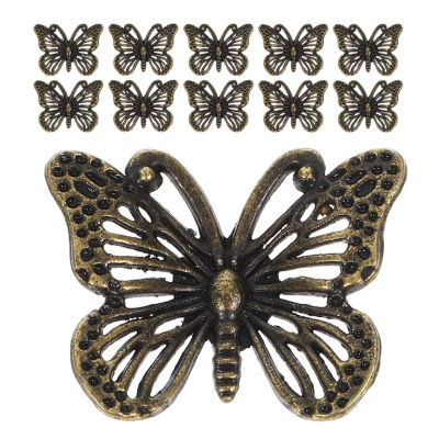10 Uds. Tiradores de mariposa, perilla de cajón de gabinete, perillas de gabinete de animales Vintage para muebles de tocador antiguos, tiradores de Metal