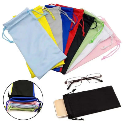 Bolsa de microfibra para gafas, funda suave para gafas de sol, a prueba de polvo, antiarañazos, bolsa de almacenamiento portátil para gafas, 3/5 Uds.