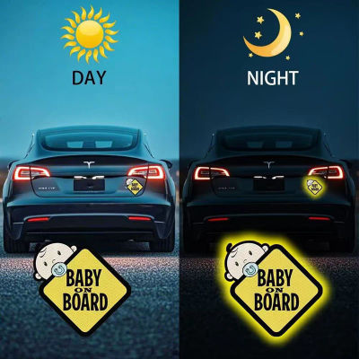Pegatinas reflectantes para bebés a bordo, protector solar impermeable, señales de advertencia de seguridad para bebés, accesorios decorativos 2026