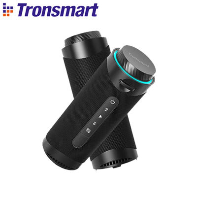 Tronsmart T7 caixa de som bluetooth, sonido envolvente de 360 grados altavoz bluetooth, IPX7 a prueba de agua, modos LED, estéreo inalámbrico verdadero, APP bocina bluetooth