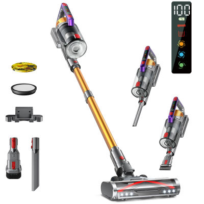 Aspiradora Inalámbrica VAKERR S17 Pro 550W/55KPA, Aspiradora Vertical de 60 Minutos de Autonomía para el Hogar, Aspiradora Anti-Enredos