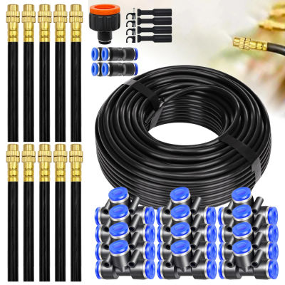 Sistema de enfriamiento por nebulización para plantas de jardín, riego por nebulización, bricolaje, flexión libre, Kit de pulverizador Universal, 5M-30M