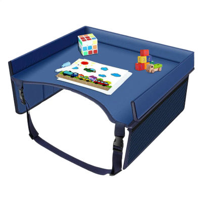 Bandeja de viaje para asiento de coche, asiento de seguridad, organizador de mesa de juego, almacenamiento de aperitivos, juguetes, portavasos, impermeable, cochecito para bebés y niños