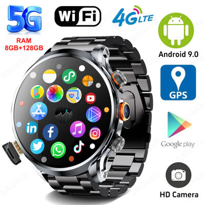 Reloj inteligente 5G/4G 1,95 pulgadas AMOLED 1100mah batería 8GB + 128GB RAM 500W cámara GPS WIFI Google aplicación descargar Smartwatch Android 9,0