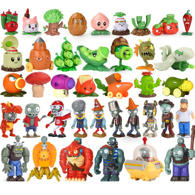 Figura de Anime de plantas vs Zombie, obstáculo, pirata, Zombie, Peashooter, pegamento duro, modelo de figura de acción de Zombie, juguete de tiro, regalo para niños