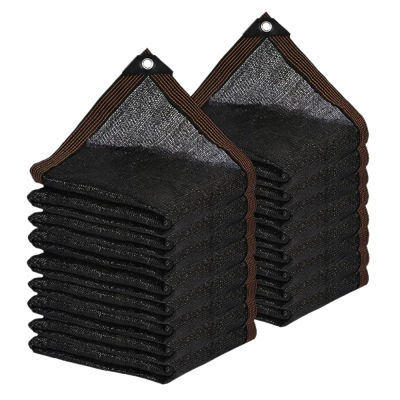 Tela de sombra negra, lona de malla de 3 pines con ojales, bloqueador solar para jardín, sombra Anti-UV HDPE 50%, red de sombreado, cubierta para plantas, invernadero y Patio