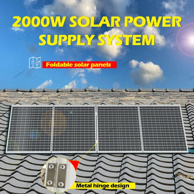 Cargador de Panel Solar de 2000W 12V CC con Controlador de Carga de 100A, Eficiente para Camping, Auto, Teléfono, RV, Barco, Uso Fuera de la Red